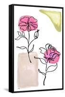 Modern Floral Line I-Elizabeth Medley-Framed Stretched Canvas