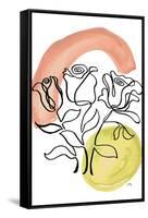 Modern Floral Line II-Elizabeth Medley-Framed Stretched Canvas