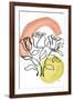 Modern Floral Line II-Elizabeth Medley-Framed Art Print