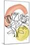 Modern Floral Line II-Elizabeth Medley-Mounted Art Print