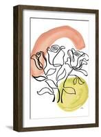 Modern Floral Line II-Elizabeth Medley-Framed Art Print