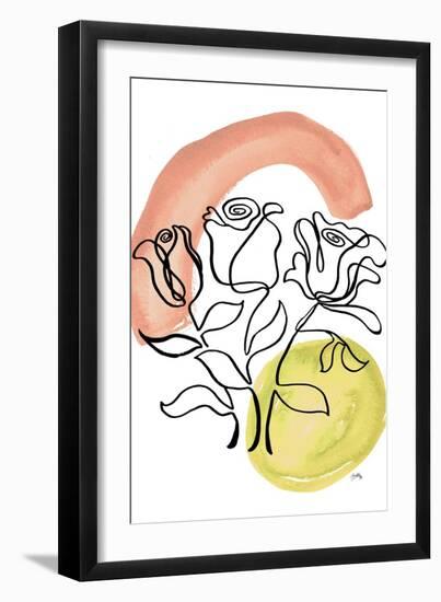 Modern Floral Line II-Elizabeth Medley-Framed Art Print