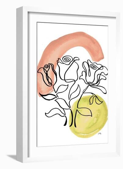 Modern Floral Line II-Elizabeth Medley-Framed Art Print