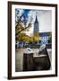 Modern Fountain at St Peter Church, Zurich,CH-George Oze-Framed Photographic Print