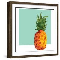 Modern Geometric Pineapple-cienpies-Framed Art Print