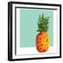 Modern Geometric Pineapple-cienpies-Framed Art Print