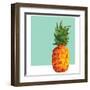 Modern Geometric Pineapple-cienpies-Framed Art Print