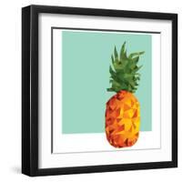 Modern Geometric Pineapple-cienpies-Framed Art Print