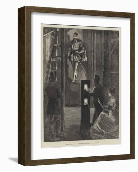 Modern Ghost-Raising, a Sketch Behind the Scenes at the Polytechnic-William Bazett Murray-Framed Giclee Print