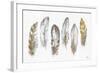 Modern Gold Feathers Panel-Patricia Pinto-Framed Art Print