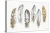 Modern Gold Feathers Panel-Patricia Pinto-Stretched Canvas