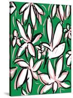 Modern Green Floral-Jan Weiss-Stretched Canvas