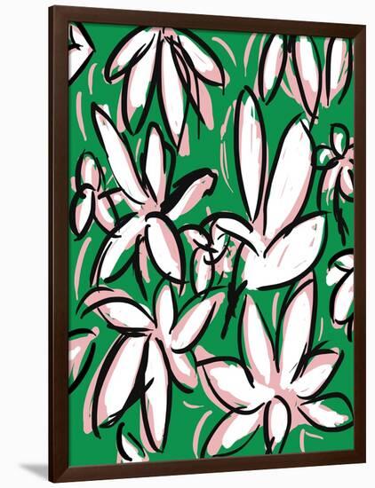 Modern Green Floral-Jan Weiss-Framed Art Print