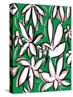 Modern Green Floral-Jan Weiss-Stretched Canvas