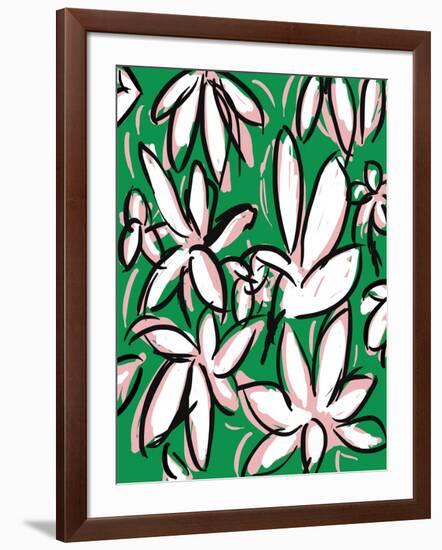 Modern Green Floral-Jan Weiss-Framed Art Print