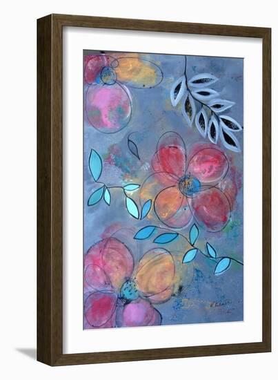 Modern Grey Floral-Ruth Palmer-Framed Art Print