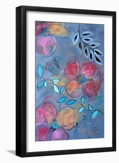 Modern Grey Floral-Ruth Palmer-Framed Art Print