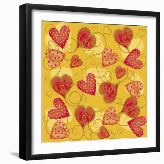 Modern Hearts-Maria Trad-Framed Giclee Print