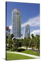 Modern High Rise, Tower in the South Pointe Park, Miami South Beach, Florida, Usa-Axel Schmies-Stretched Canvas