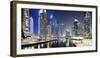 Modern High Rises, Dubai Marina at Night, Dubai, United Arab Emirates-Axel Schmies-Framed Photographic Print