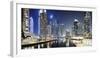 Modern High Rises, Dubai Marina at Night, Dubai, United Arab Emirates-Axel Schmies-Framed Photographic Print