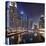 Modern High Rises, Dubai Marina by Night, Dubai, United Arab Emirates, the Middle East-Axel Schmies-Stretched Canvas