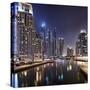 Modern High Rises, Dubai Marina by Night, Dubai, United Arab Emirates, the Middle East-Axel Schmies-Stretched Canvas