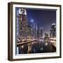 Modern High Rises, Dubai Marina by Night, Dubai, United Arab Emirates, the Middle East-Axel Schmies-Framed Photographic Print