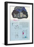 Modern Home and Floor Plan-null-Framed Art Print