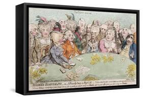 Modern Hospitality, or a Friendly Party in High Life, Published by Hannah Humphrey in 1792-James Gillray-Framed Stretched Canvas