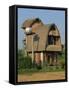 Modern House Built in Traditional Style Near Ubud, Bali, Indonesia, Southeast Asia-Murray Louise-Framed Stretched Canvas