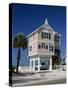 Modern House by the Beach in the Gulf Coast Town of Bradenton Beach, South of Tampa, Florida, USA-Fraser Hall-Stretched Canvas