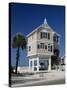 Modern House by the Beach in the Gulf Coast Town of Bradenton Beach, South of Tampa, Florida, USA-Fraser Hall-Stretched Canvas