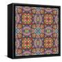 Modern Indian Pattern-Sangoiri-Framed Stretched Canvas