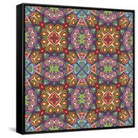 Modern Indian Pattern-Sangoiri-Framed Stretched Canvas