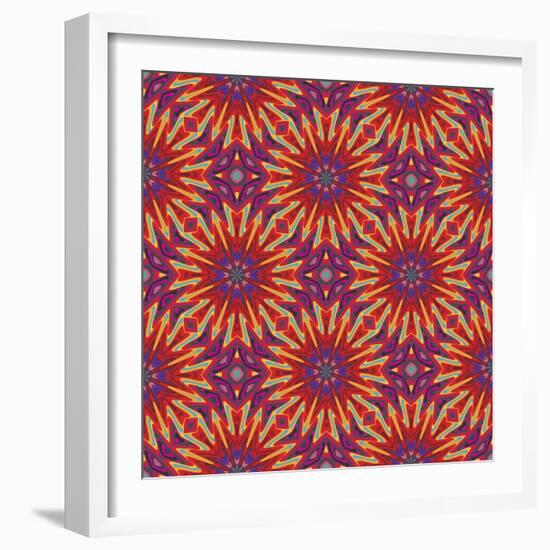 Modern Indian Pattern-Sangoiri-Framed Art Print