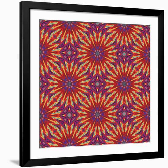 Modern Indian Pattern-Sangoiri-Framed Art Print