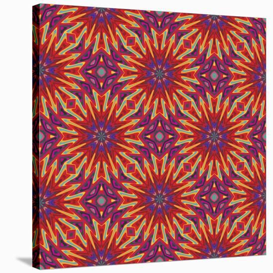 Modern Indian Pattern-Sangoiri-Stretched Canvas