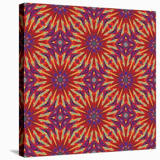 Modern Indian Pattern-Sangoiri-Stretched Canvas