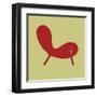 Modern Indian Red Chair-Anita Nilsson-Framed Art Print