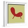 Modern Indian Red Chair-Anita Nilsson-Framed Art Print