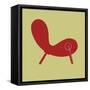 Modern Indian Red Chair-Anita Nilsson-Framed Stretched Canvas