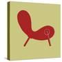 Modern Indian Red Chair-Anita Nilsson-Stretched Canvas