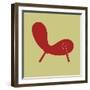 Modern Indian Red Chair-Anita Nilsson-Framed Art Print