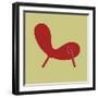 Modern Indian Red Chair-Anita Nilsson-Framed Art Print