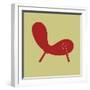 Modern Indian Red Chair-Anita Nilsson-Framed Art Print