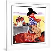 "Modern Indians and Dude,"August 14, 1937-William Bailey-Framed Giclee Print