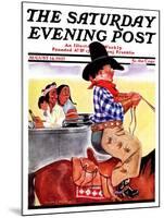 "Modern Indians and Dude," Saturday Evening Post Cover, August 14, 1937-William Bailey-Mounted Giclee Print