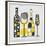 Modern Kitchen Square I Yellow-Michael Mullan-Framed Premium Giclee Print