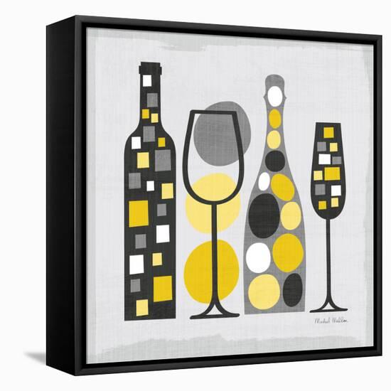 Modern Kitchen Square I Yellow-Michael Mullan-Framed Stretched Canvas